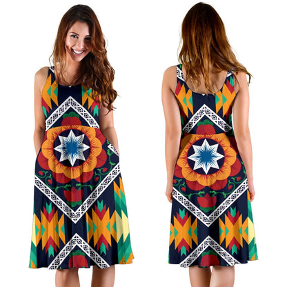 African Kente Sleeveless Mini Dress