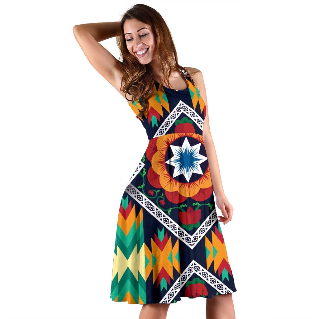 African Kente Sleeveless Mini Dress