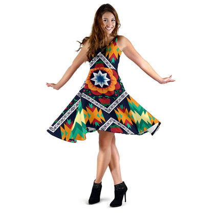 African Kente Sleeveless Mini Dress