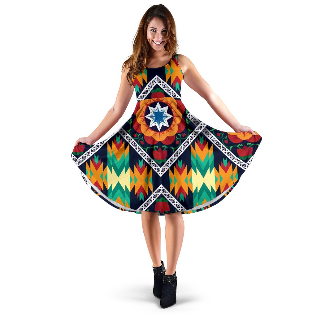 African Kente Sleeveless Mini Dress