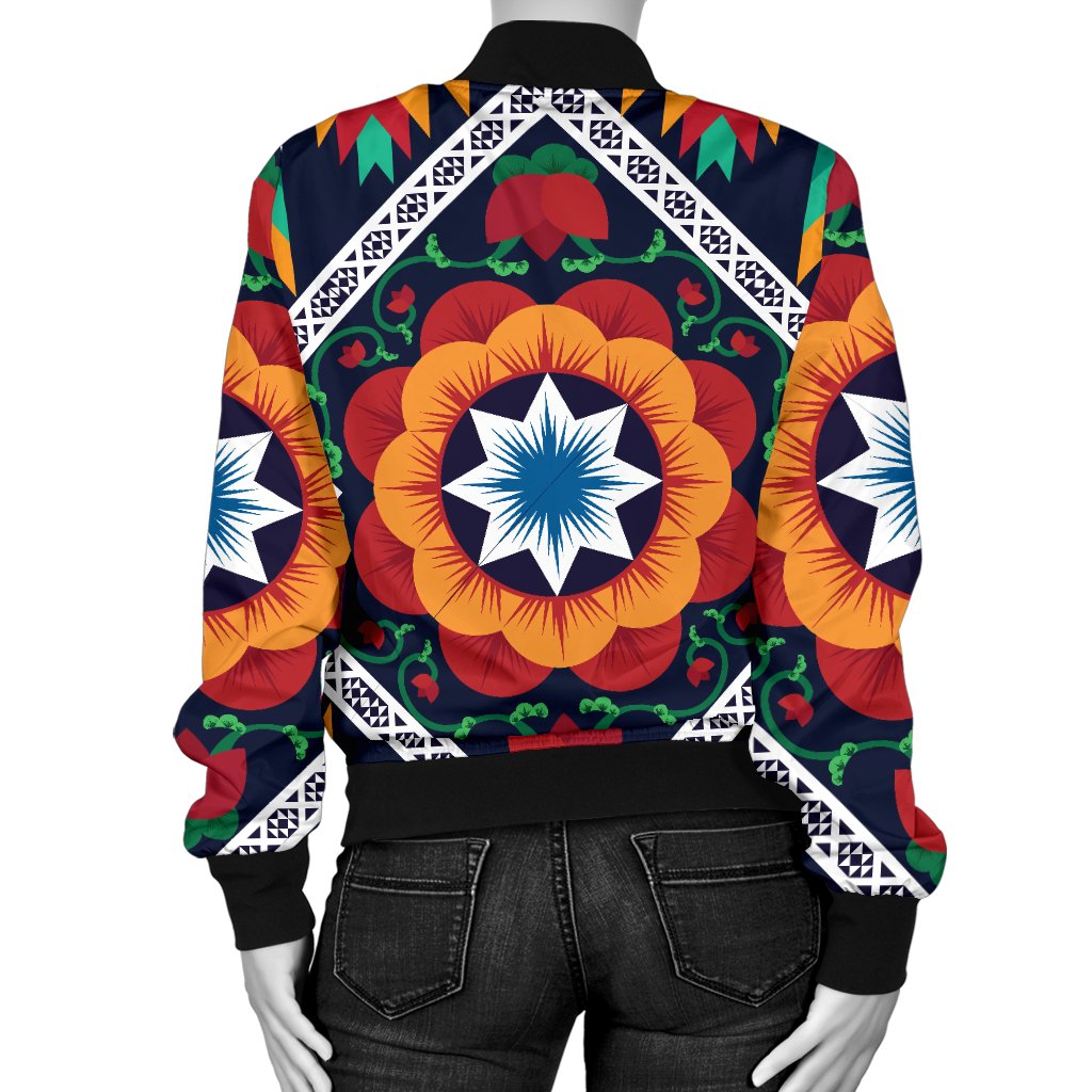 African Kente Women Casual Bomber Jacket