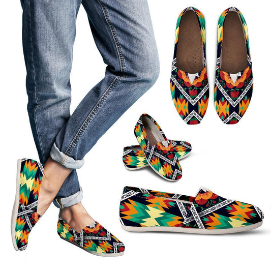 African Kente Women Casual Shoes-JorJune.com