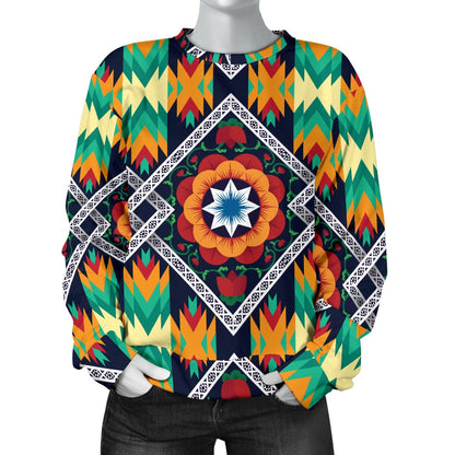 African Kente Women Crewneck Sweatshirt