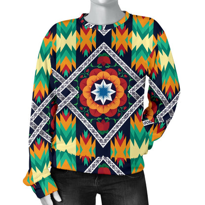 African Kente Women Crewneck Sweatshirt