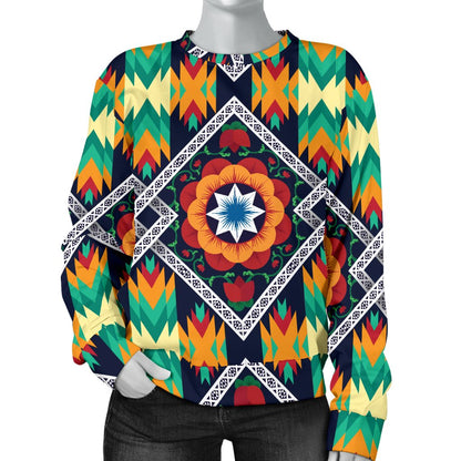 African Kente Women Crewneck Sweatshirt