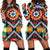 African Kente Women Hoodie Dress