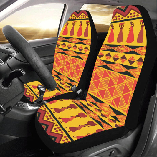 African Pattern Print Design 01 Car Seat Covers (Set of 2)-JORJUNE.COM
