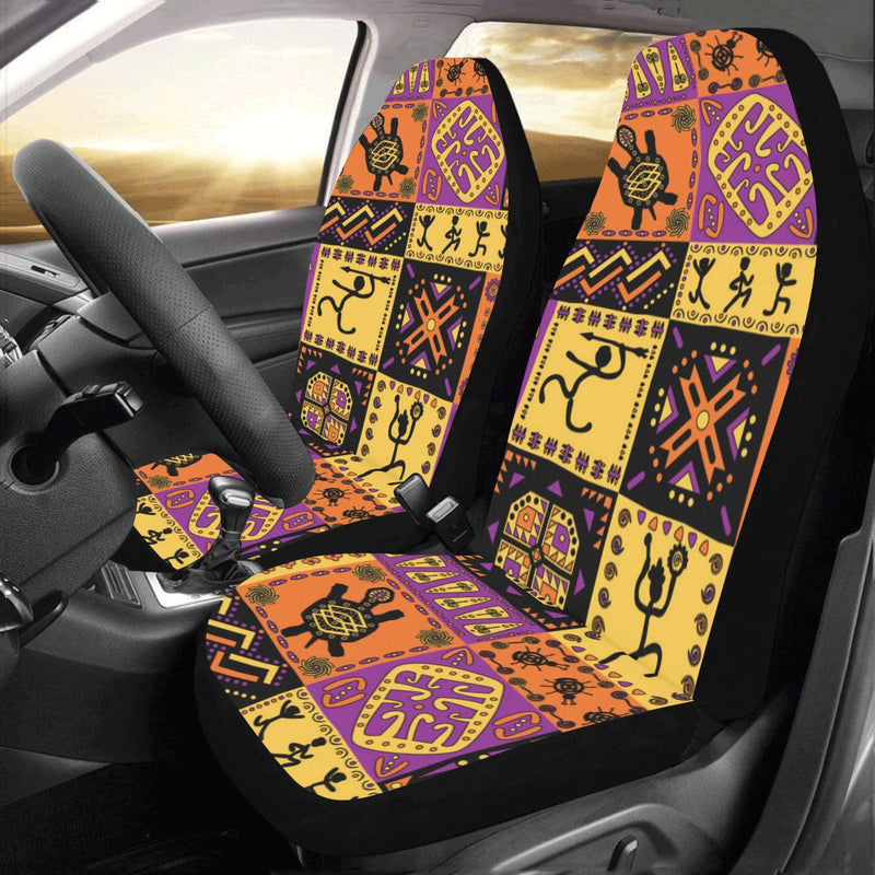African Pattern Print Design 02 Car Seat Covers (Set of 2)-JORJUNE.COM