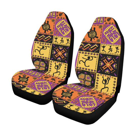 African Pattern Print Design 02 Car Seat Covers (Set of 2)-JORJUNE.COM