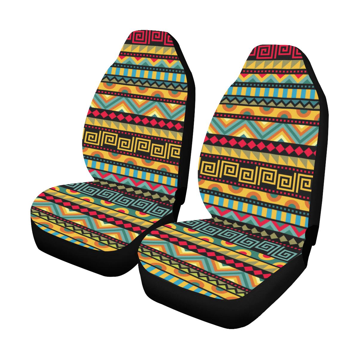 African Pattern Print Design 03 Car Seat Covers (Set of 2)-JORJUNE.COM
