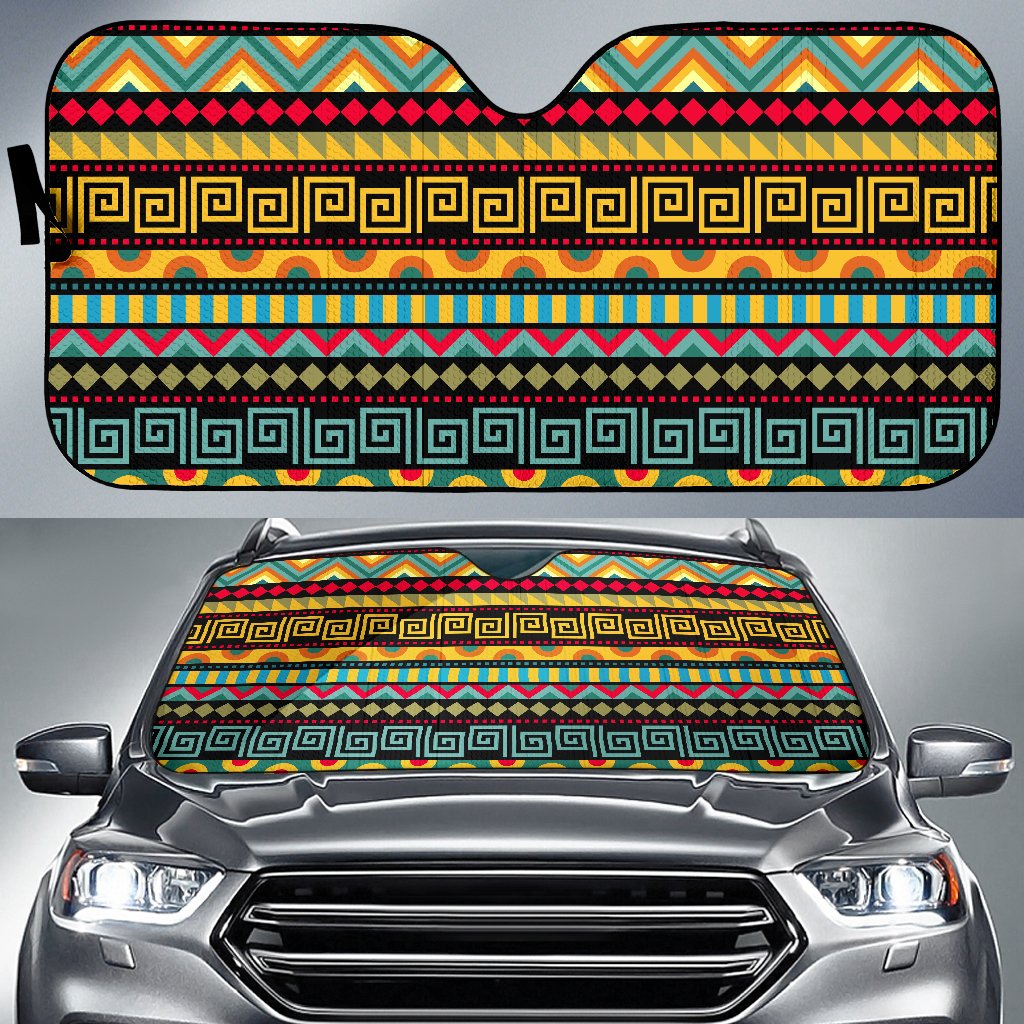 African Pattern Print Design 03 Car Sun Shade-JORJUNE.COM
