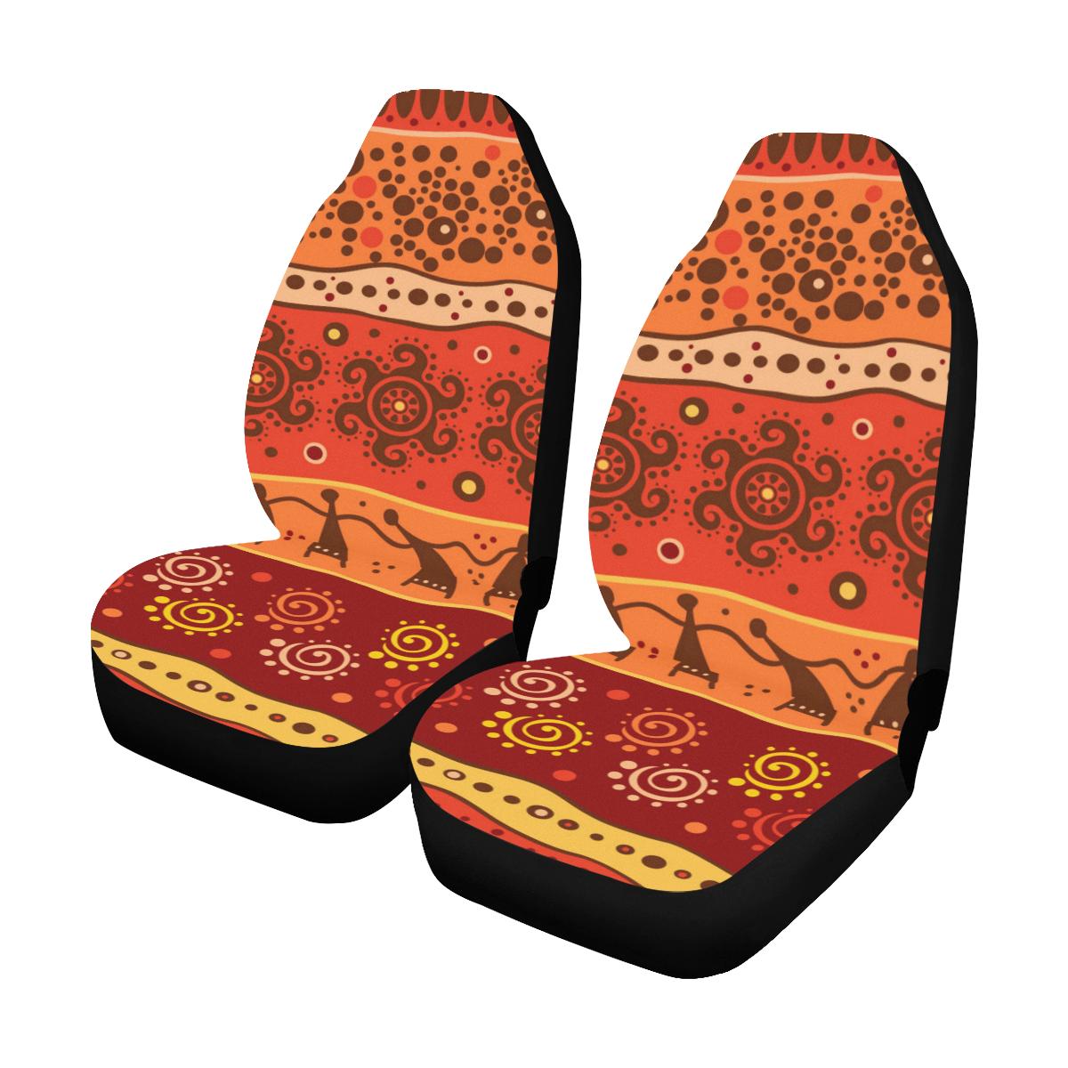 African Pattern Print Design 04 Car Seat Covers (Set of 2)-JORJUNE.COM