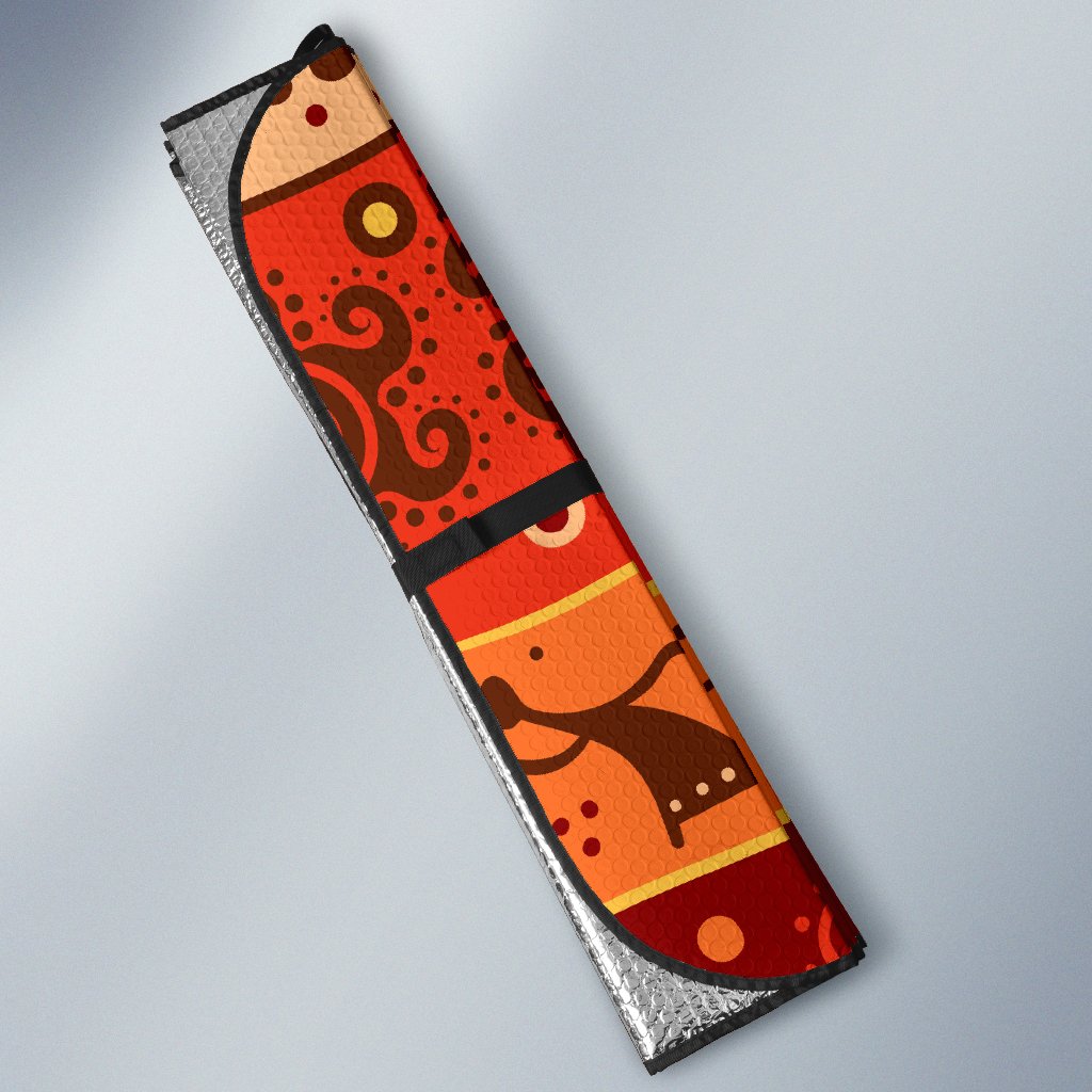 African Pattern Print Design 04 Car Sun Shade-JORJUNE.COM