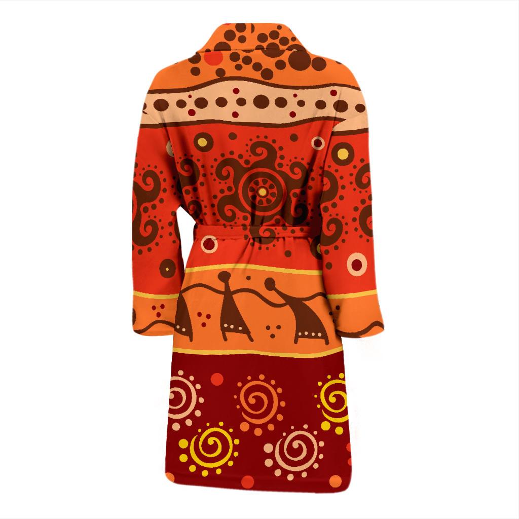 African Pattern Print Design 04 Men Bathrobe-JORJUNE.COM