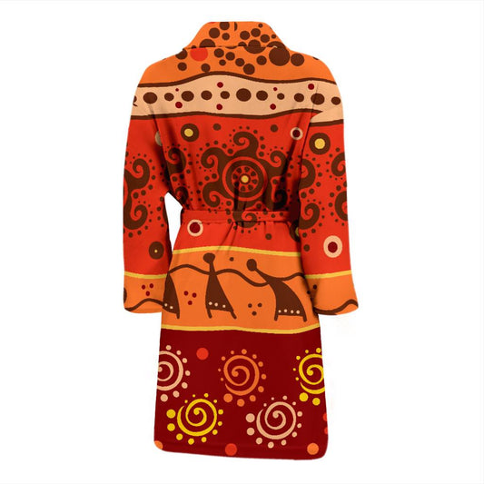 African Pattern Print Design 04 Men Bathrobe-JORJUNE.COM
