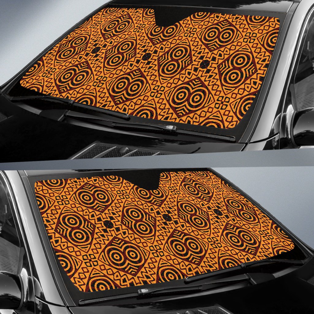 African Pattern Print Design 05 Car Sun Shade-JORJUNE.COM