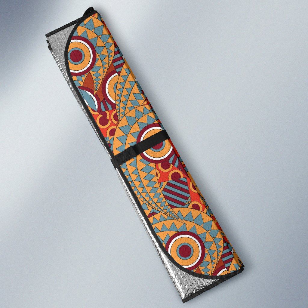 African Pattern Print Design 06 Car Sun Shade-JORJUNE.COM