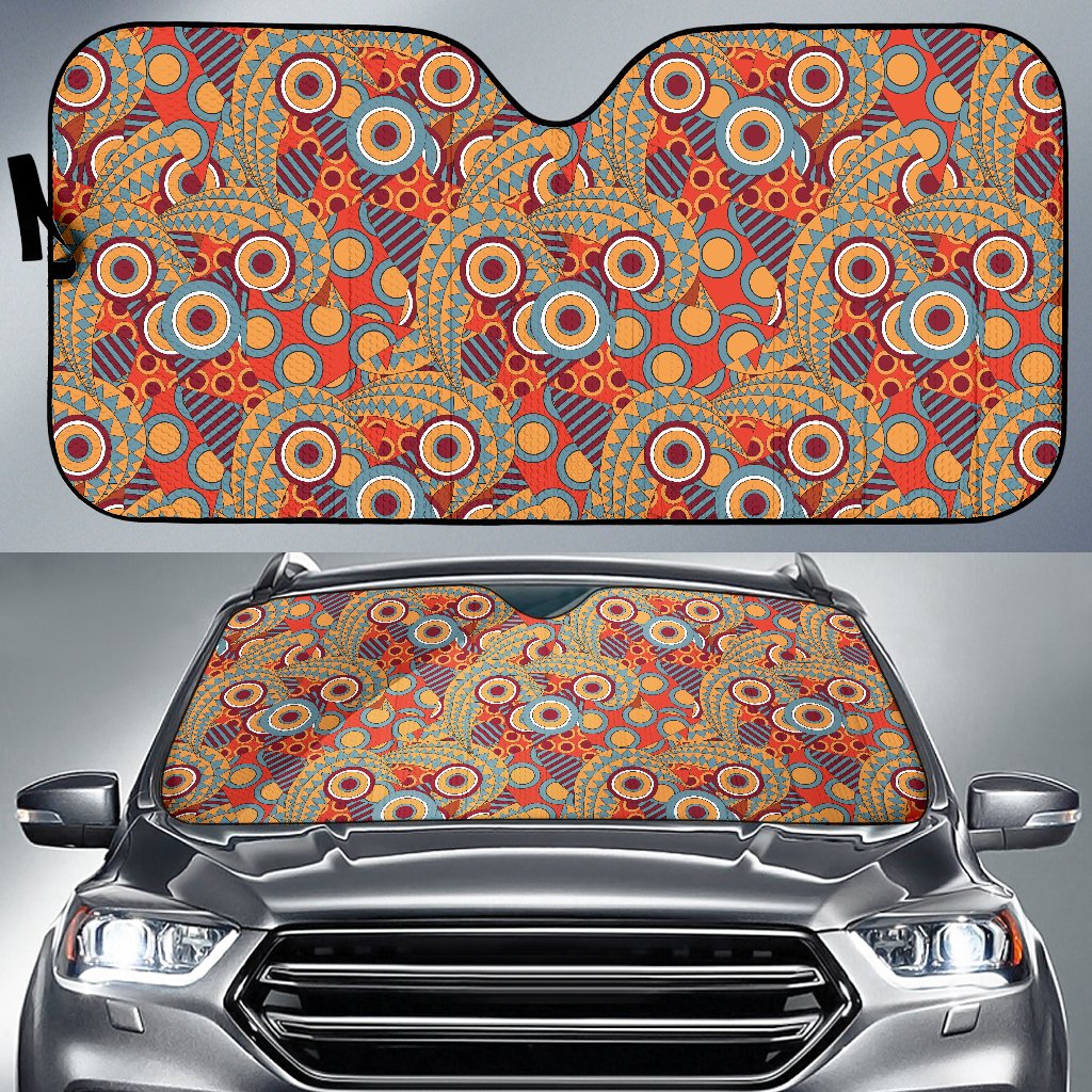 African Pattern Print Design 06 Car Sun Shade-JORJUNE.COM