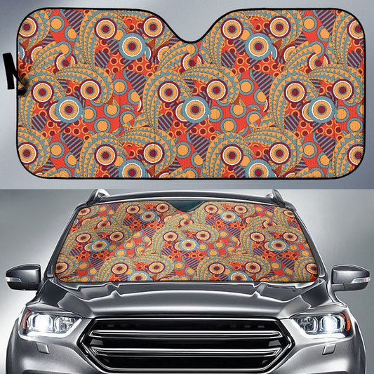 African Pattern Print Design 06 Car Sun Shade-JORJUNE.COM