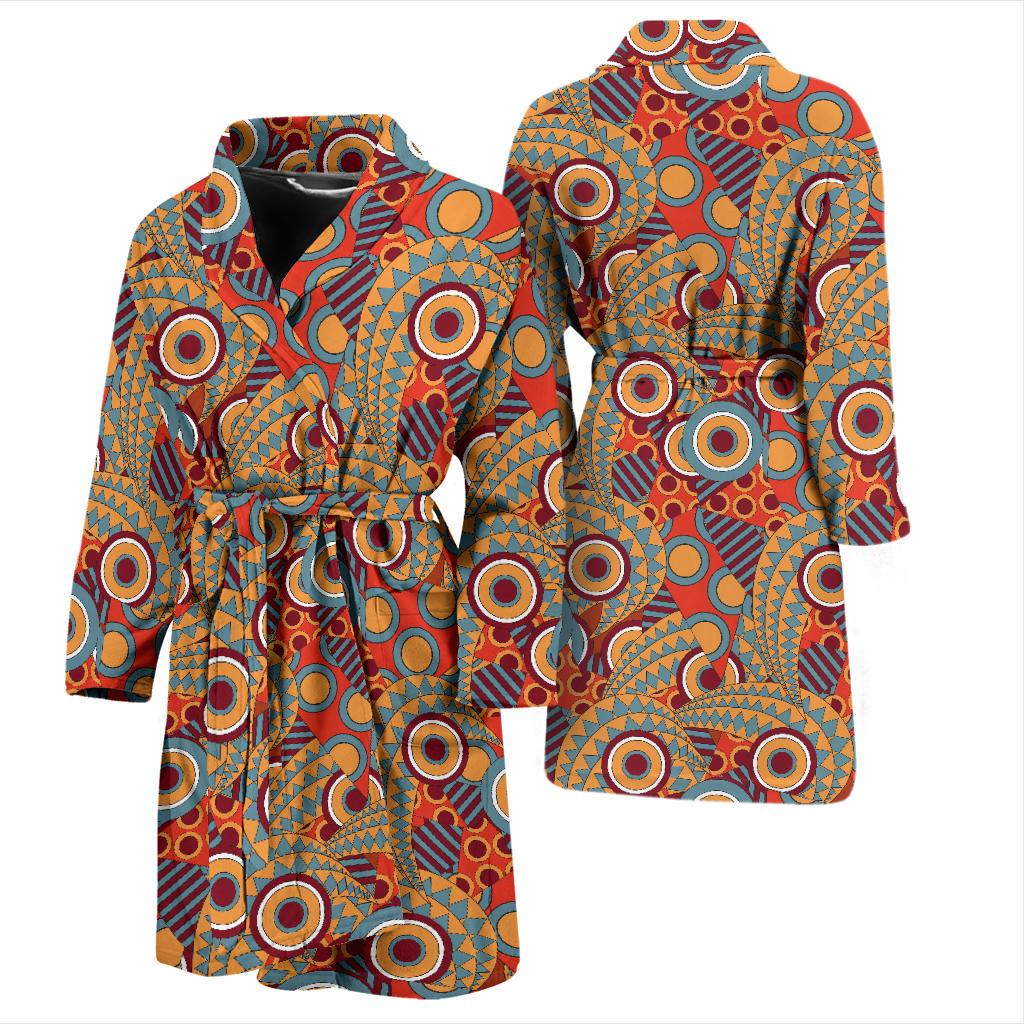 African Pattern Print Design 06 Men Bathrobe-JORJUNE.COM