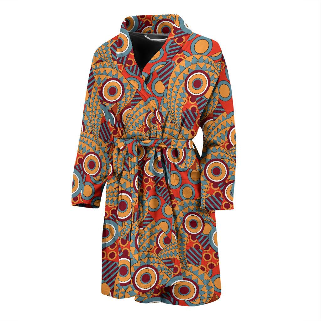 African Pattern Print Design 06 Men Bathrobe-JORJUNE.COM