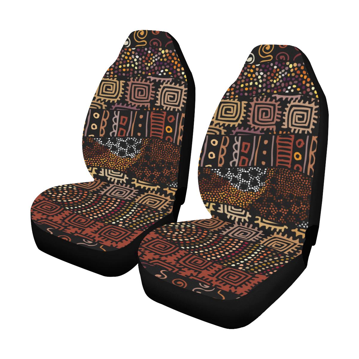 African Pattern Print Design 07 Car Seat Covers (Set of 2)-JORJUNE.COM