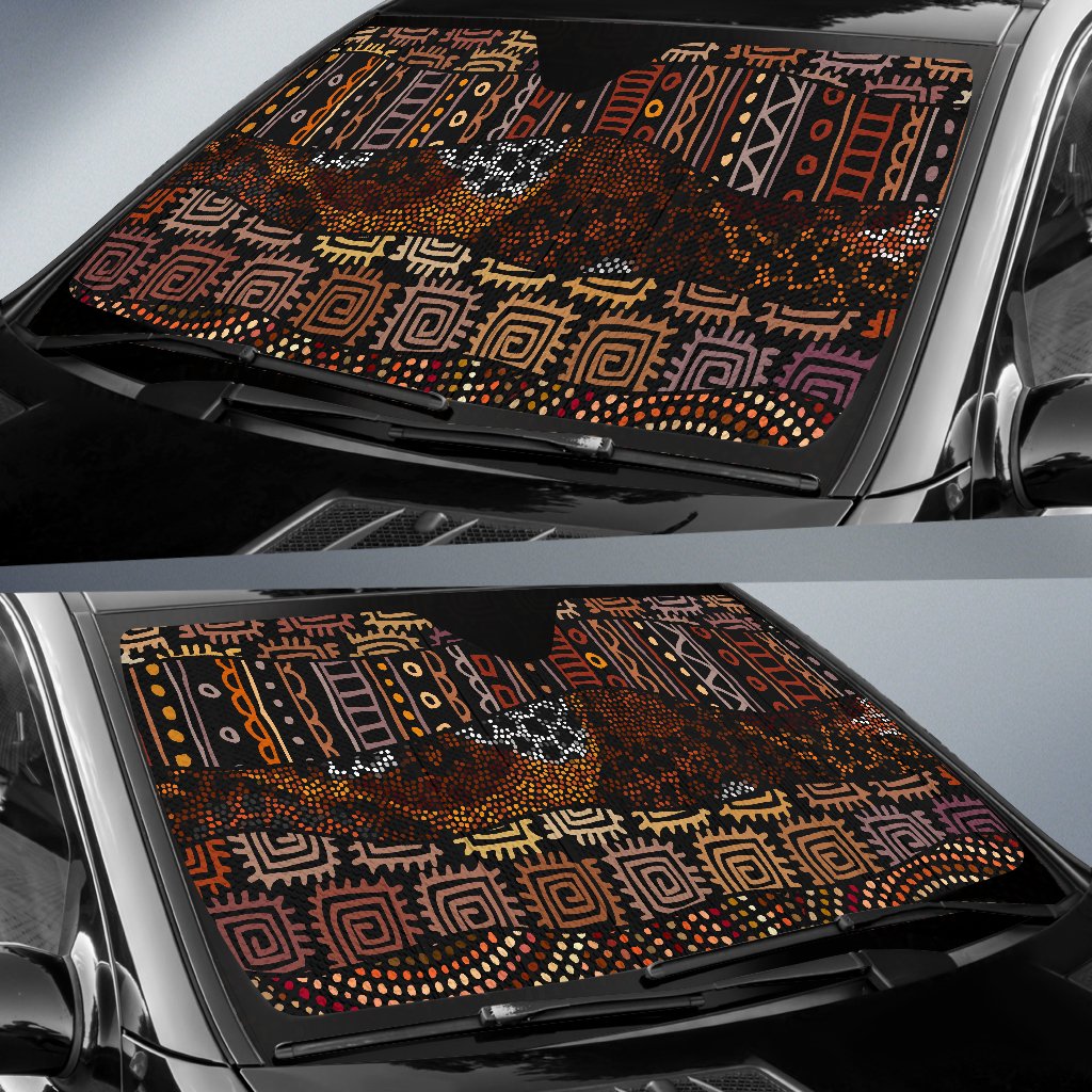 African Pattern Print Design 07 Car Sun Shade-JORJUNE.COM