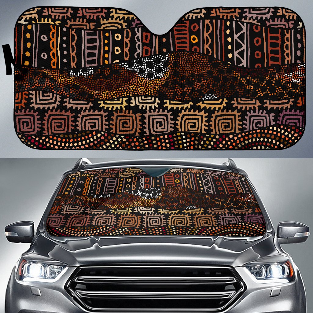 African Pattern Print Design 07 Car Sun Shade-JORJUNE.COM