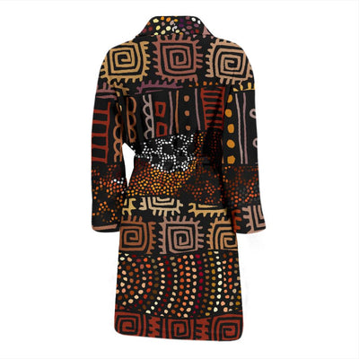 African Pattern Print Design 07 Men Bathrobe-JORJUNE.COM