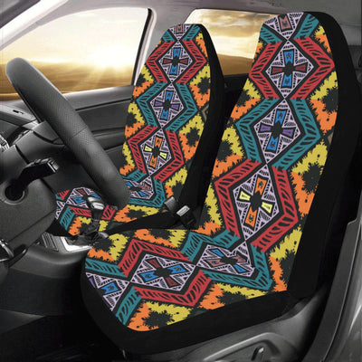 African Pattern Print Design 08 Car Seat Covers (Set of 2)-JORJUNE.COM