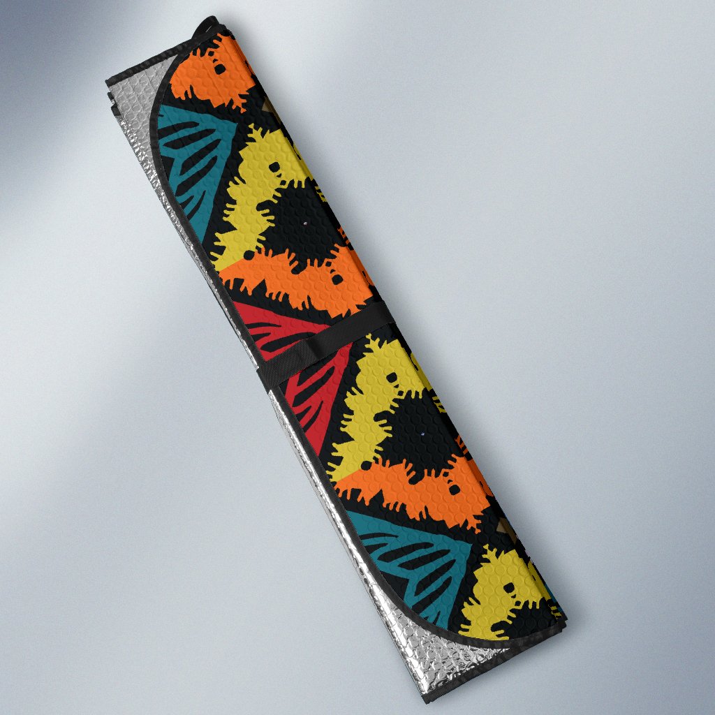 African Pattern Print Design 08 Car Sun Shade-JORJUNE.COM