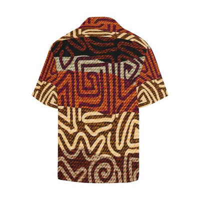 African Pattern Print Men Hawaiian Shirt