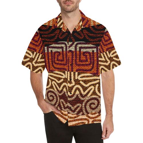 African Pattern Print Men Hawaiian Shirt