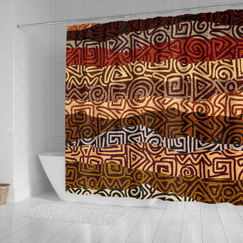 African Pattern Print Shower Curtain