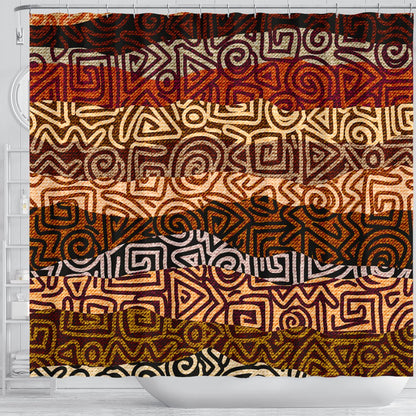 African Pattern Print Shower Curtain