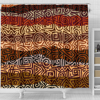 African Pattern Print Shower Curtain