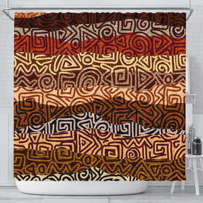 African Pattern Print Shower Curtain
