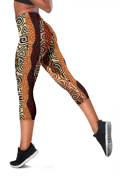 African Pattern Print Women Capris