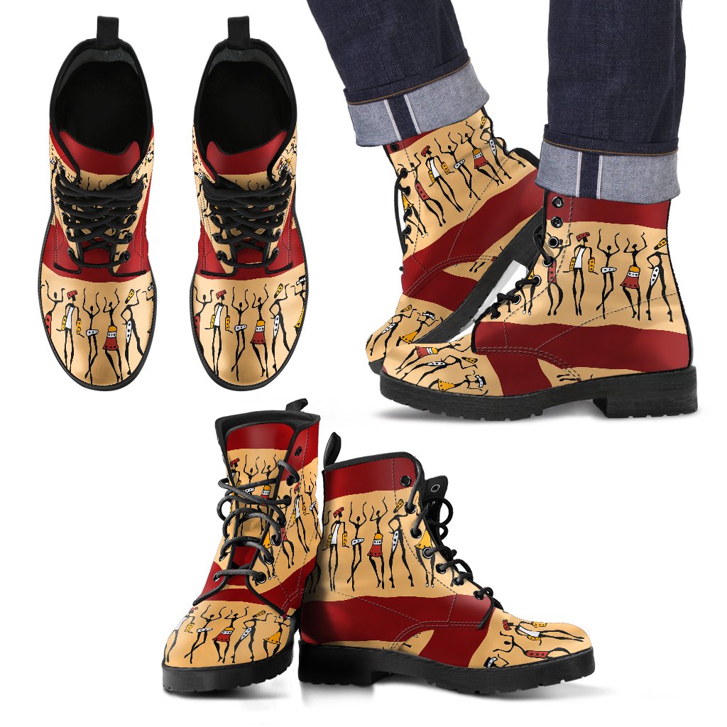 African People Men Leather Boots