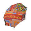 African Print Pattern Automatic Foldable Umbrella