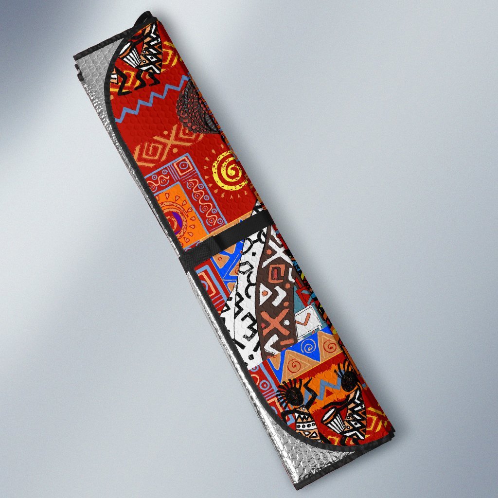 African Print Pattern Car Sun Shade-JorJune