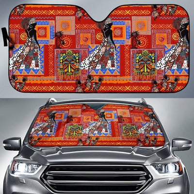 African Print Pattern Car Sun Shade-JorJune