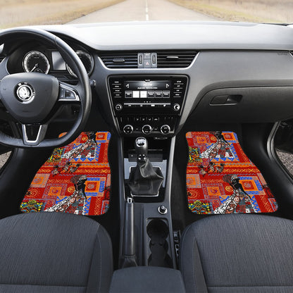 African Print Pattern Front and Back Car Floor Mats