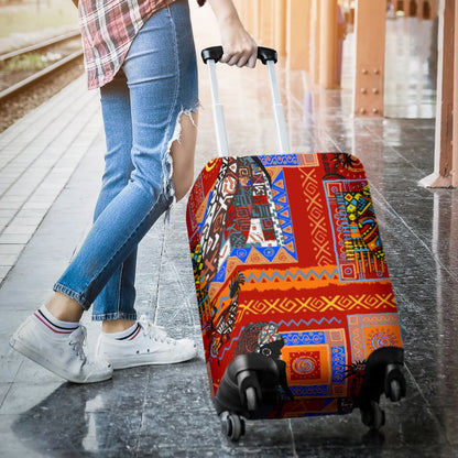 African Print Pattern Luggage Cover Protector