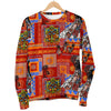 African Print Pattern Men Crewneck Sweatshirt