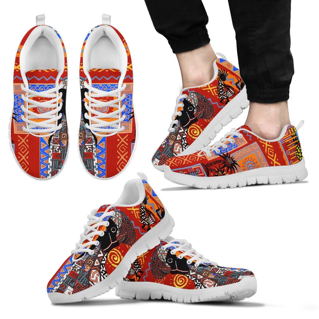 African Print Pattern Men Sneakers