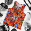 African Print Pattern Men Tank Top