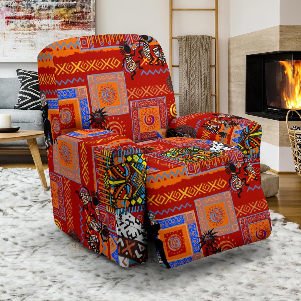 African Print Pattern Recliner Slipcover-JORJUNE.COM