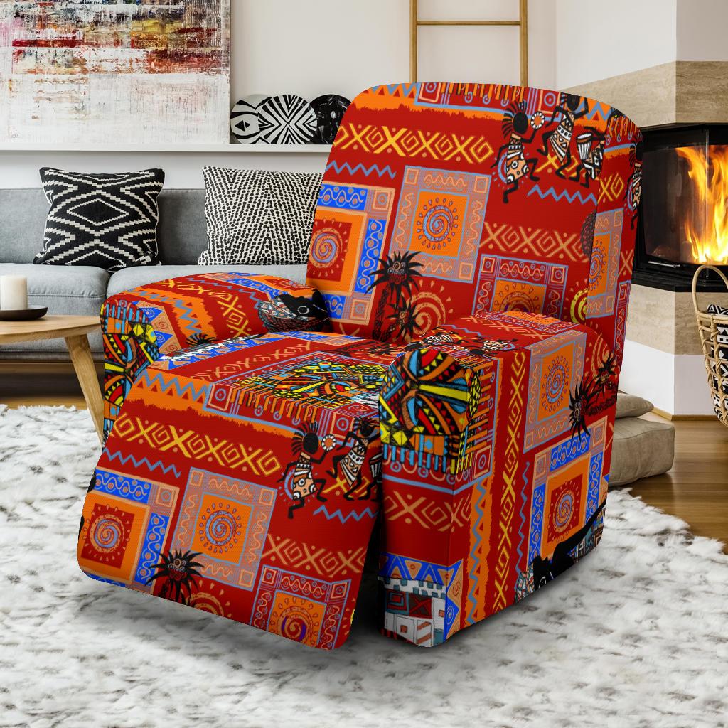 African Print Pattern Recliner Slipcover-JORJUNE.COM