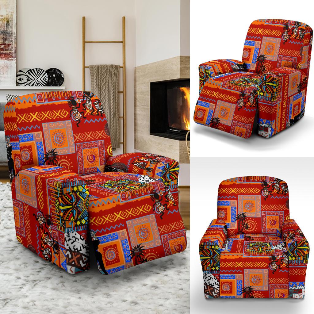 African Print Pattern Recliner Slipcover-JORJUNE.COM